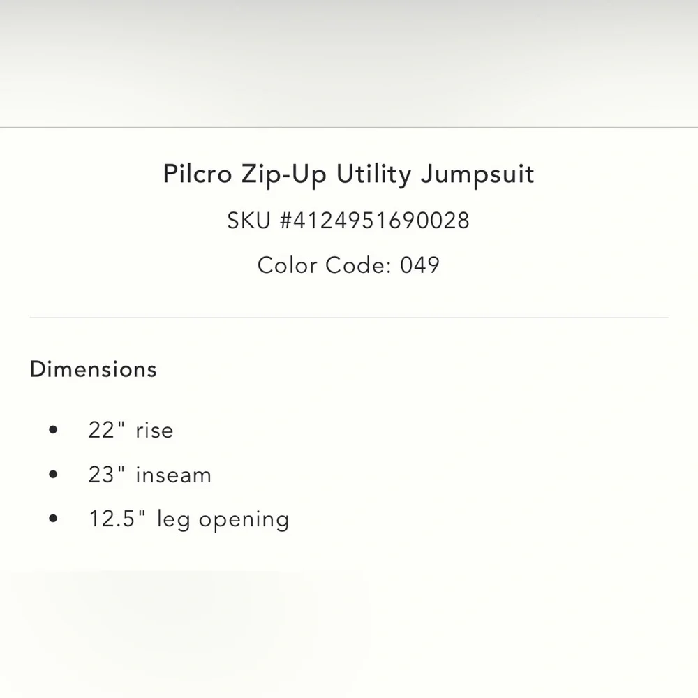 Pilcro Navy and White Zip-Up Utility Jumpsuit - Picture 10 of 10